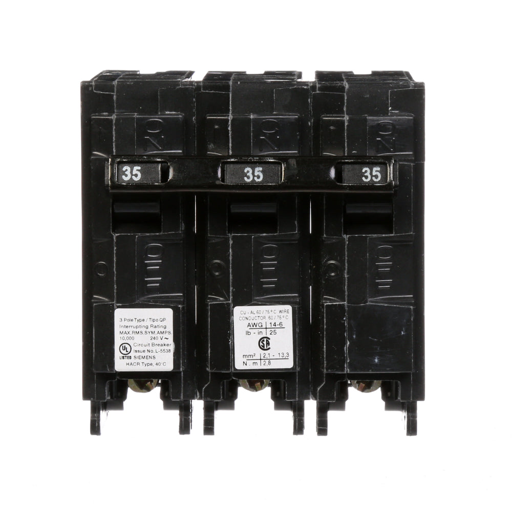 Q335 - SIemens Plug-In 35 Amp 3 Pole Circuit Breaker - Essential Electric Supply
