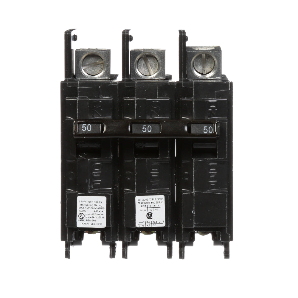 BQ3B050L Siemens Molded Case Circuit Breaker BQ Series 50A 240V - Essential Electric Supply