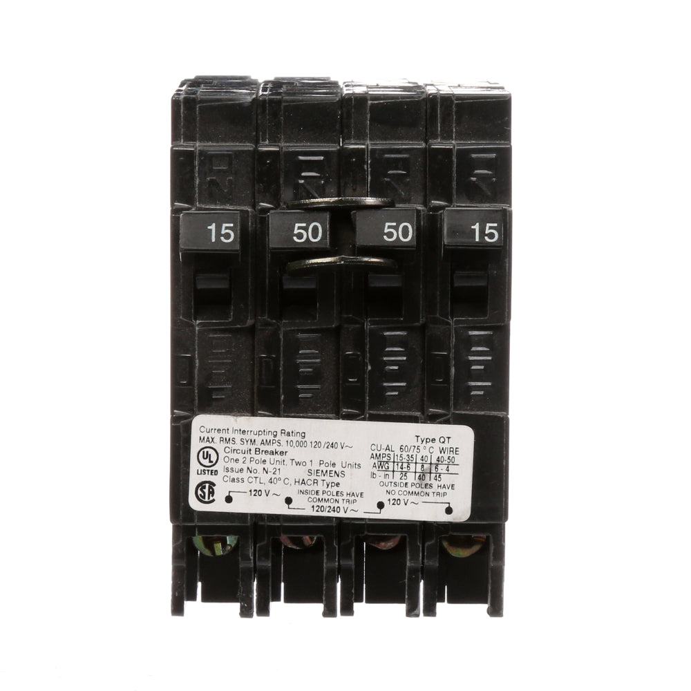 Q21550CT - SIemens Plug-In 50 Amp 2 Pole Circuit Breaker - Essential Electric Supply
