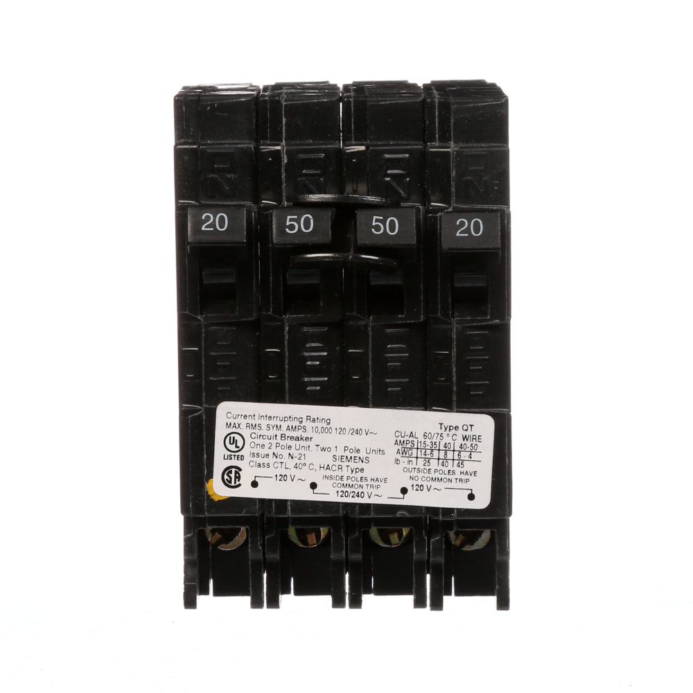 Q22050CT - SIemens Plug-In 50 Amp 2 Pole Circuit Breaker - Essential Electric Supply