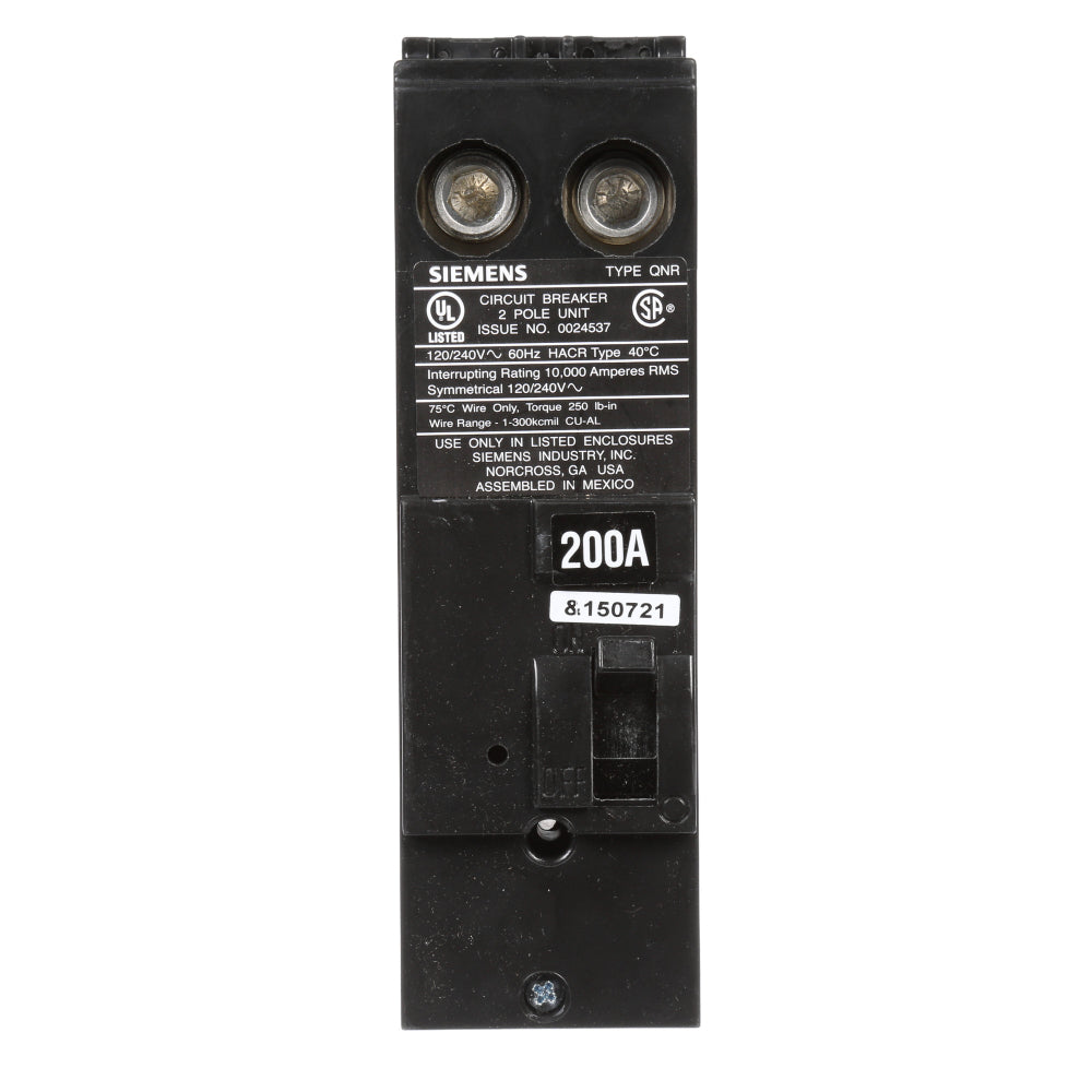 QN2200R - SIemens Plug-In 200 Amp 2 Pole Circuit Breaker - Essential Electric Supply