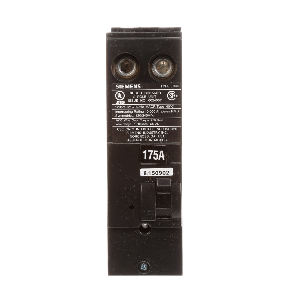 QN2175R - SIemens Plug-In 175 Amp 2 Pole Circuit Breaker - Essential Electric Supply