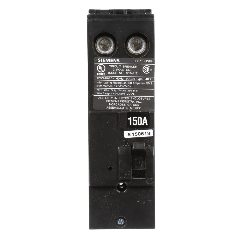 QN2150RH - SIemens Plug-In 150 Amp 2 Pole Circuit Breaker - Essential Electric Supply