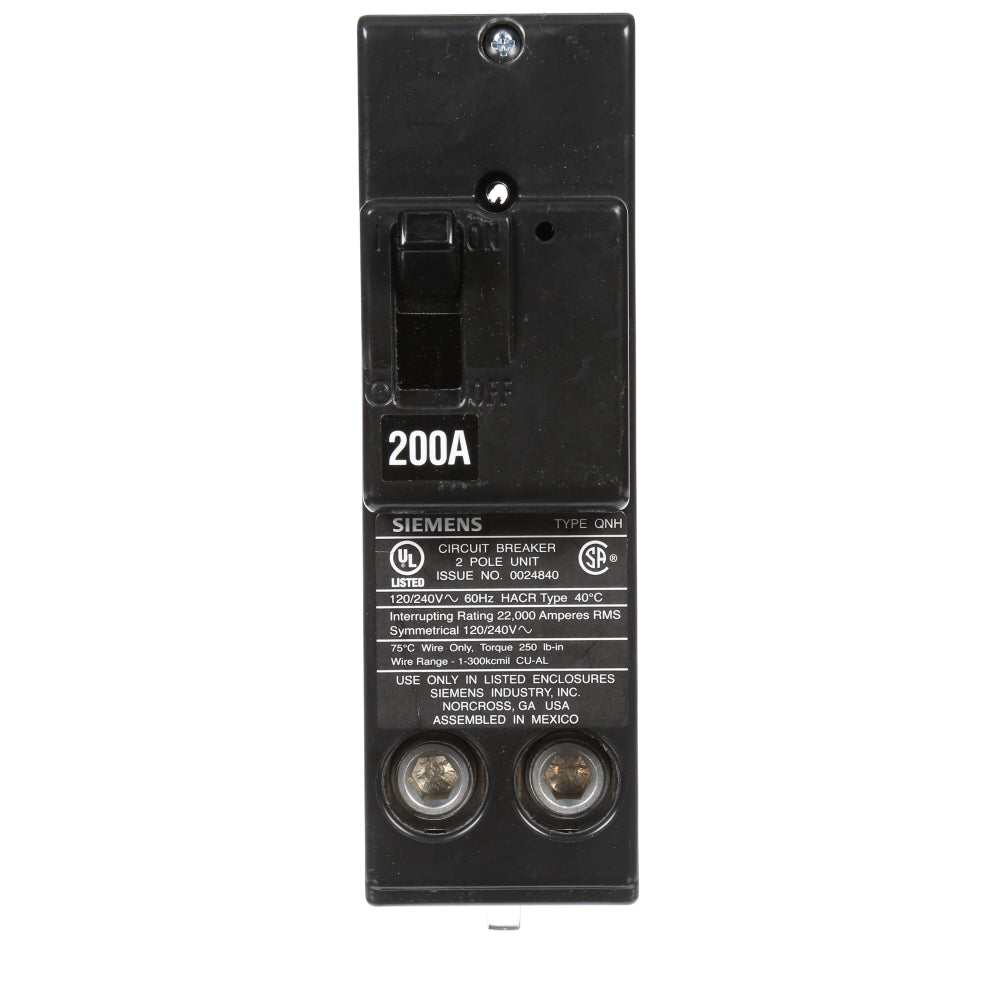 QN2200H - SIemens Plug-In 200 Amp 2 Pole Circuit Breaker - Essential Electric Supply