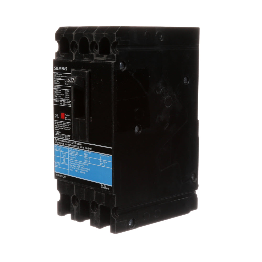 ED23B100 - SIemens Bolt-On 100 Amp 3 Pole Circuit Breaker - Essential Electric Supply