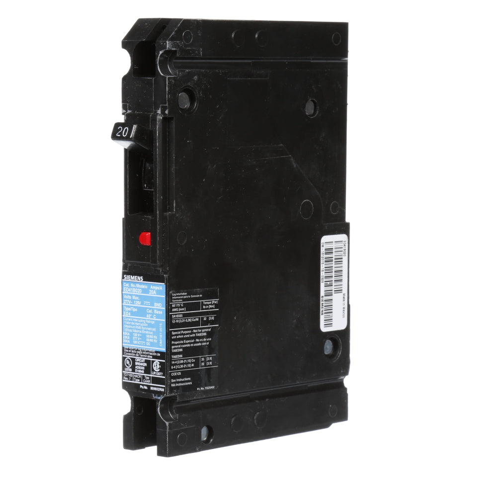 ED41B020 - SIemens Bolt-On 20 Amp 1 Pole Circuit Breaker - Essential Electric Supply