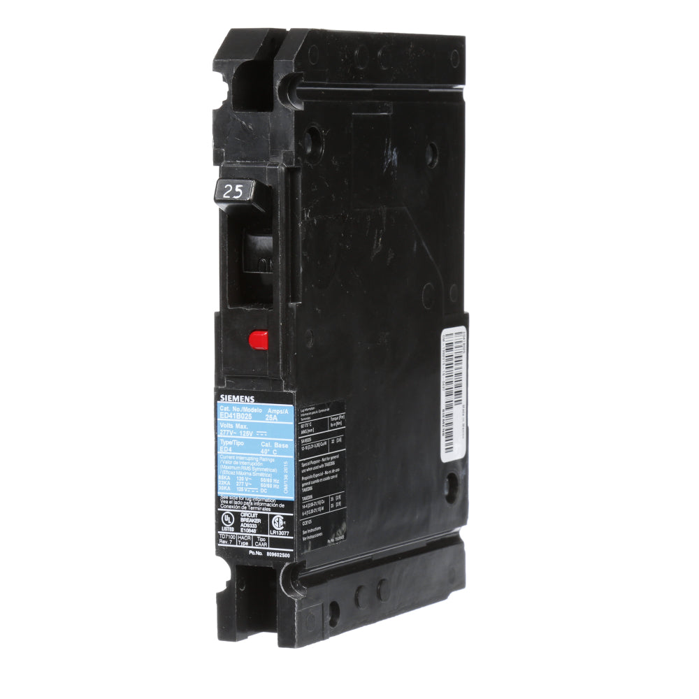 ED61B025 - SIemens Bolt-On 25 Amp 1 Pole Circuit Breaker - Essential Electric Supply