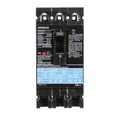 ED63B050 - SIemens Bolt-On 50 Amp 3 Pole Circuit Breaker - Essential Electric Supply