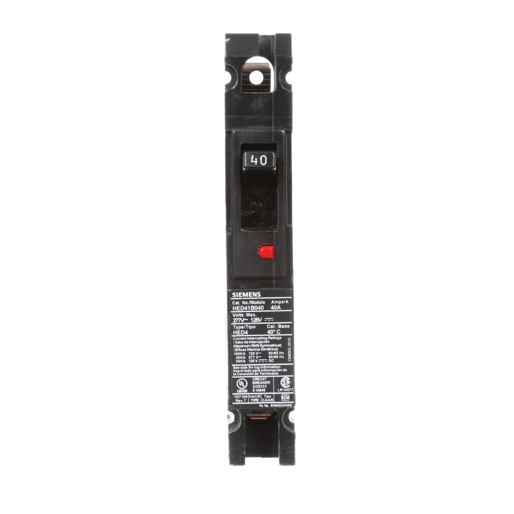 HED41B040 - SIemens Bolt-On 40 Amp 1 Pole Circuit Breaker - Essential Electric Supply