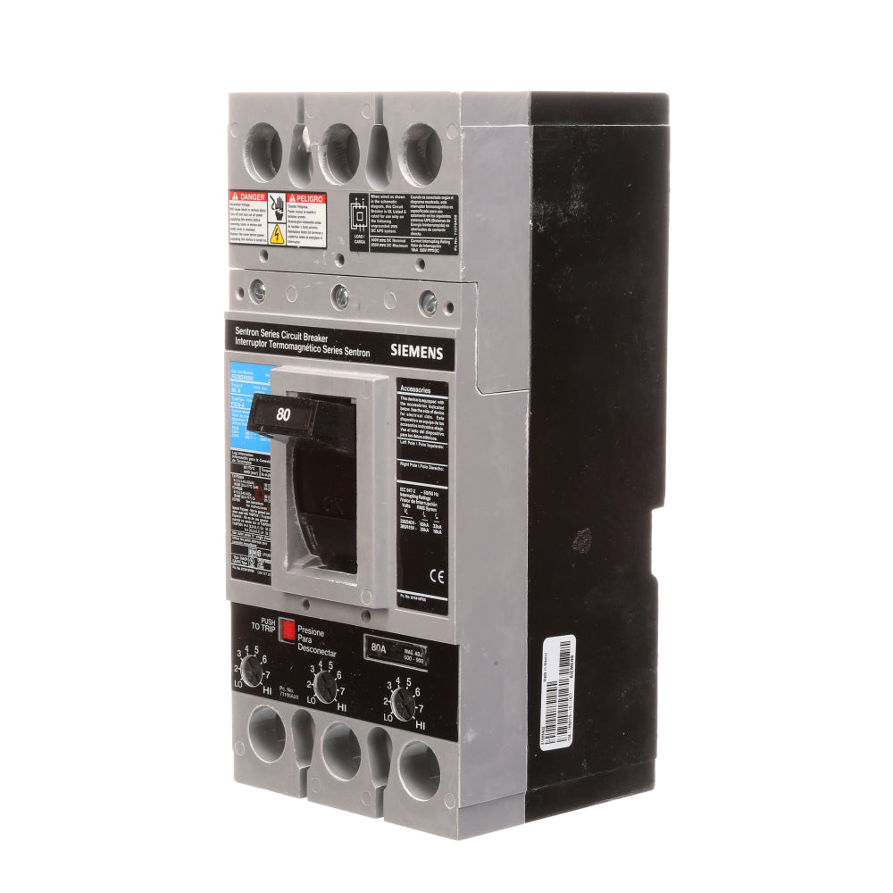 FXD63B080 - SIemens Bolt-On 80 Amp 3 Pole Circuit Breaker - Essential Electric Supply