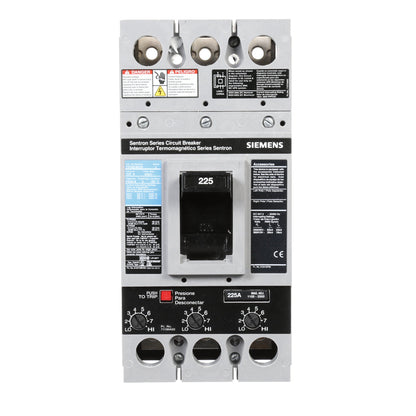 Siemens FXD63B225 Molded Case Circuit Breaker | 600V 225A 3P 35kA@480V Bolt-On Sentron Series