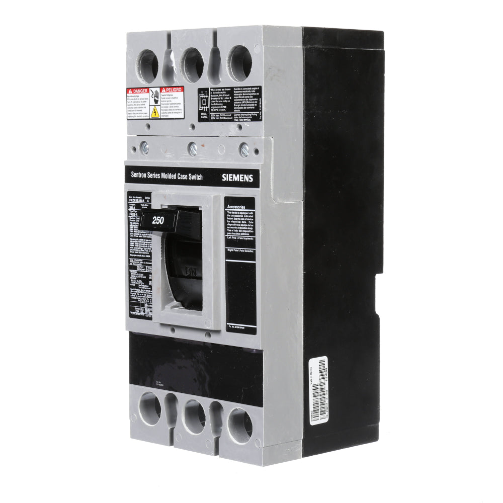 FXD63S250A - SIemens Bolt-On 250 Amp 3 Pole Circuit Breaker - Essential Electric Supply