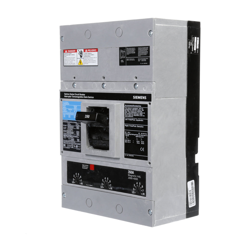 JXD63B350 - SIemens Bolt-On 350 Amp 3 Pole Circuit Breaker - Essential Electric Supply