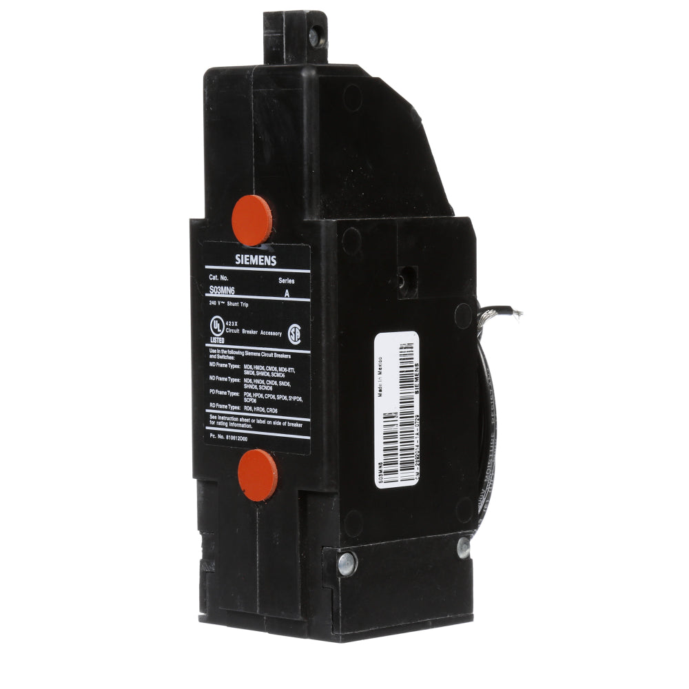 S03MN6  Siemens  Circuit Breaker Shunt Trips  240VAC - Essential Electric Supply
