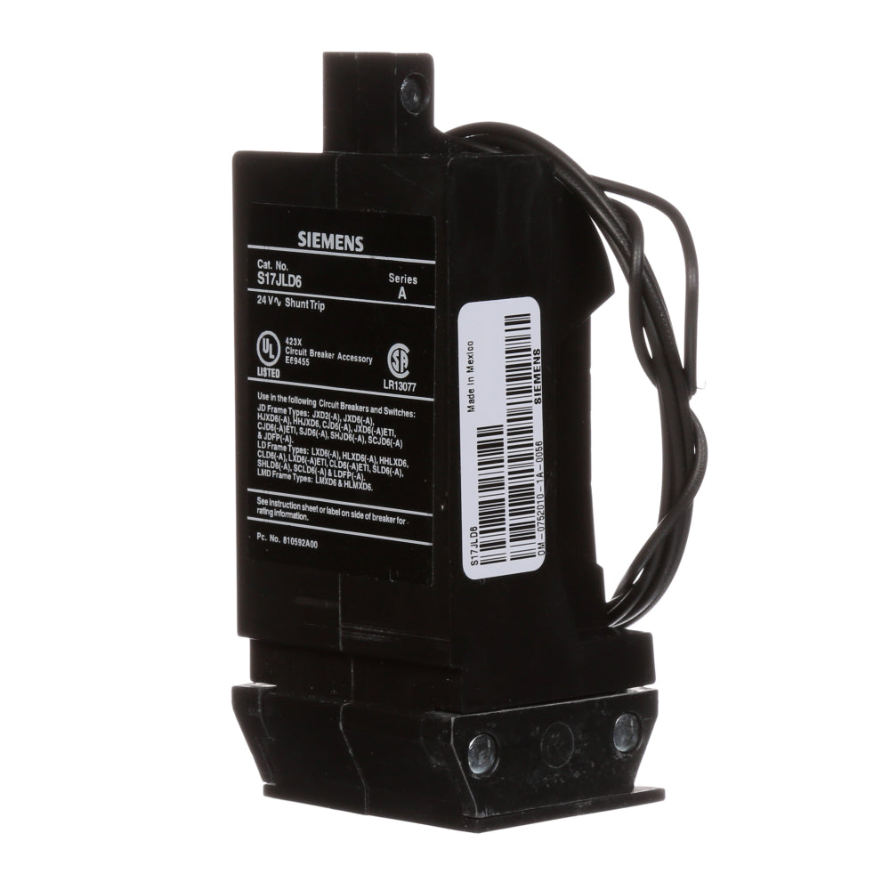 S17JLD6  Siemens  Circuit Breaker Shunt Trips  24V - Essential Electric Supply