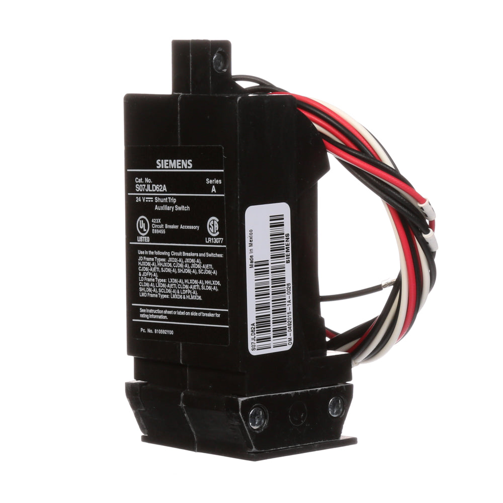 S07JLD62A  Siemens  Circuit Breaker Shunt Trips  24VDC - Essential Electric Supply