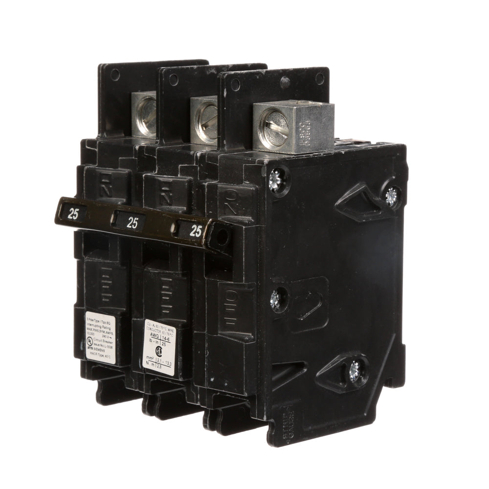 BQ3B025L Siemens Molded Case Circuit Breaker BQ Series 25A 240V - Essential Electric Supply