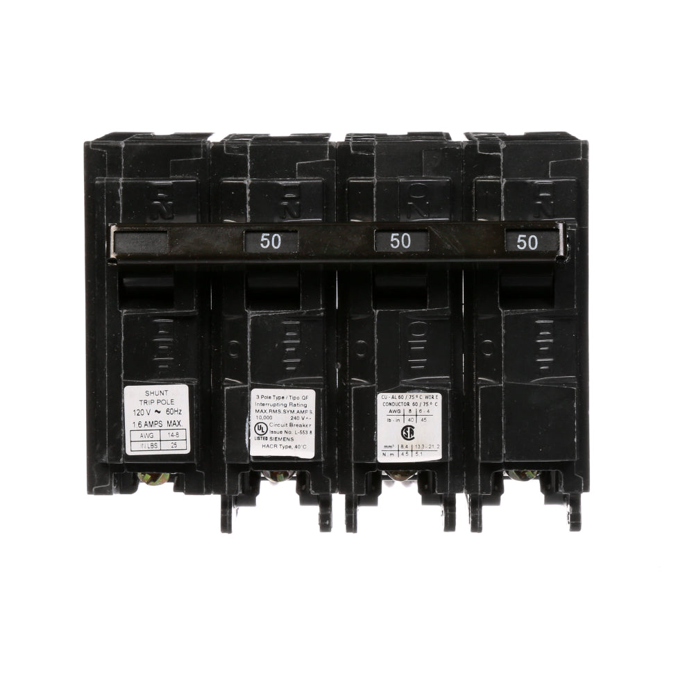 Siemens Q35000S01 Circuit Breaker | 240V 50A 3P 10kA@240V Plug-In Q Series
