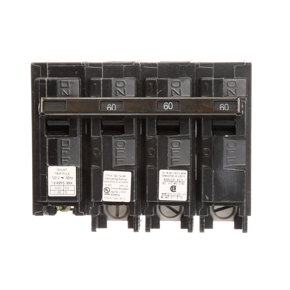 Q36000S01 - SIemens Plug-In 60 Amp 3 Pole Circuit Breaker - Essential Electric Supply