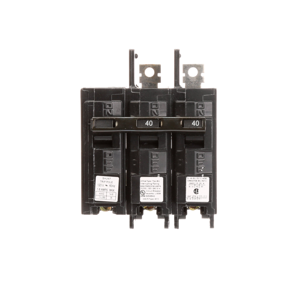 BQ2B04000S01 - SIemens Bolt-On 40 Amp 2 Pole Circuit Breaker - Essential Electric Supply