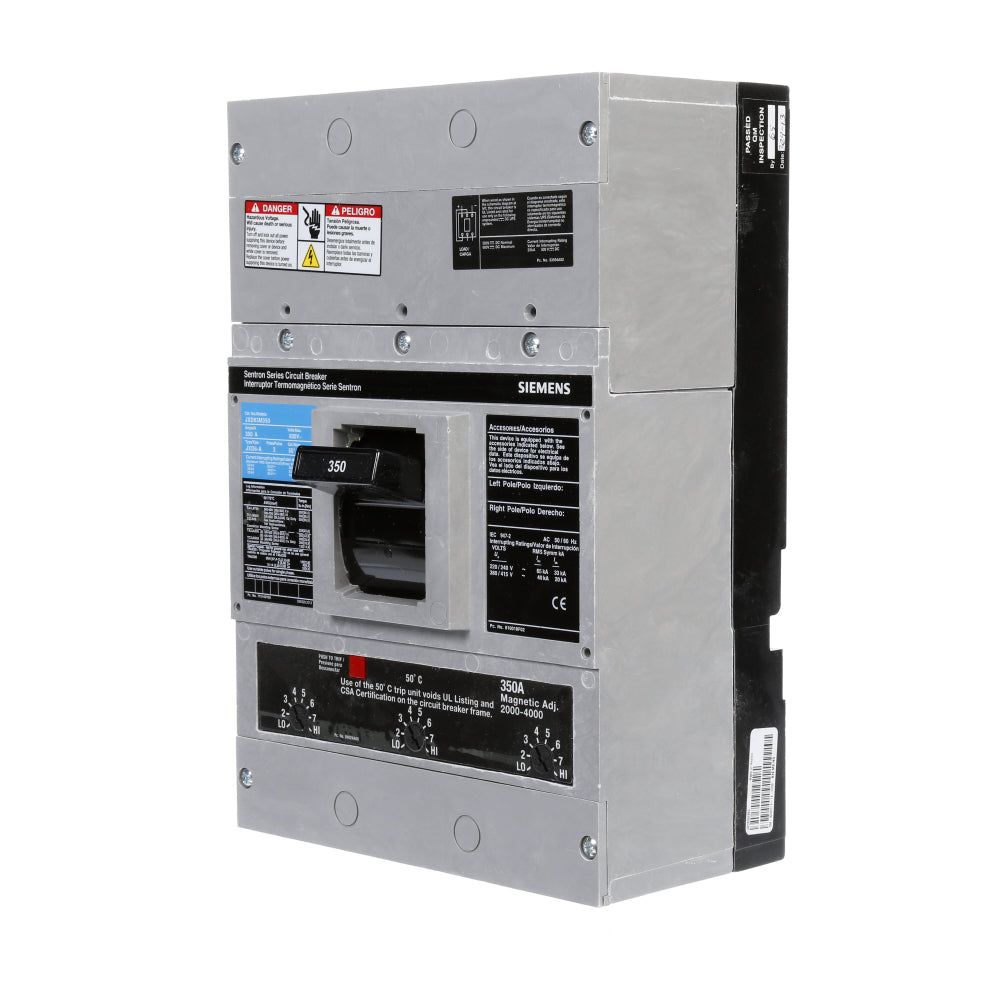 JXD63M350 Siemens Molded Case Circuit Breaker Sentron Series 350A 600V - Essential Electric Supply