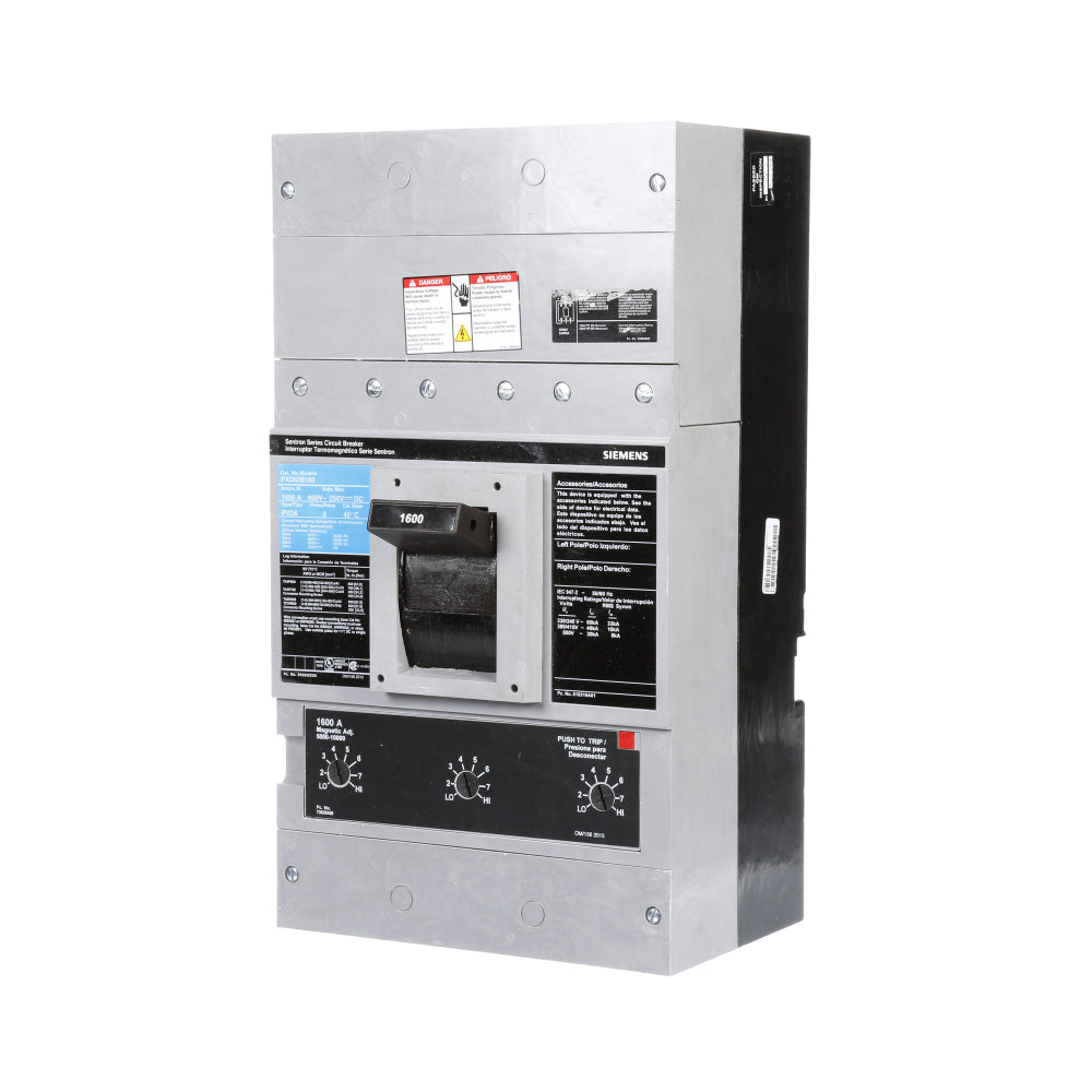 PXD63B160 - SIemens Bolt-On 1600 Amp 3 Pole Circuit Breaker - Essential Electric Supply