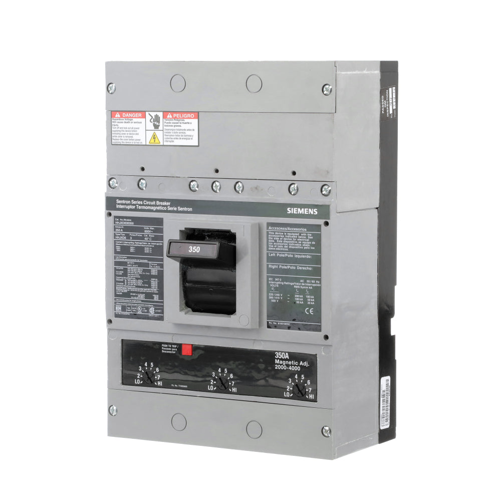 HHJXD63B350 - SIemens Bolt-On 350 Amp 3 Pole Circuit Breaker - Essential Electric Supply