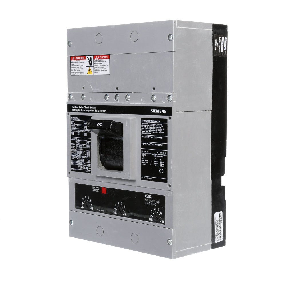 HHLXD63B450 - SIemens Bolt-On 450 Amp 3 Pole Circuit Breaker - Essential Electric Supply