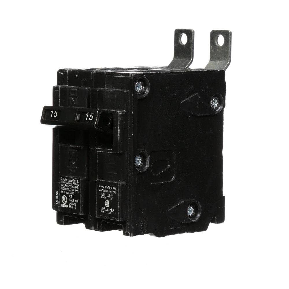 B215 - SIemens Bolt-On 15 Amp 2 Pole Circuit Breaker - Essential Electric Supply
