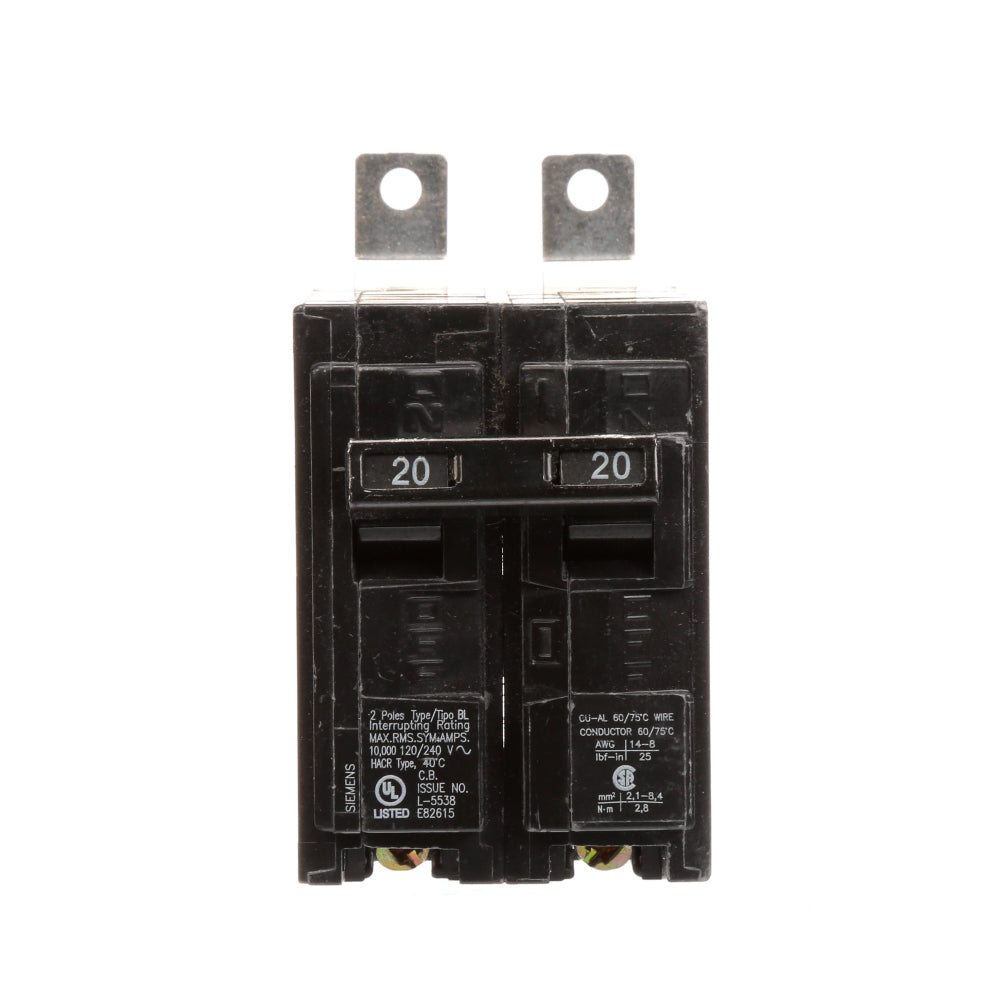 B220 - SIemens Plug-In 20 Amp 2 Pole Circuit Breaker - Essential Electric Supply
