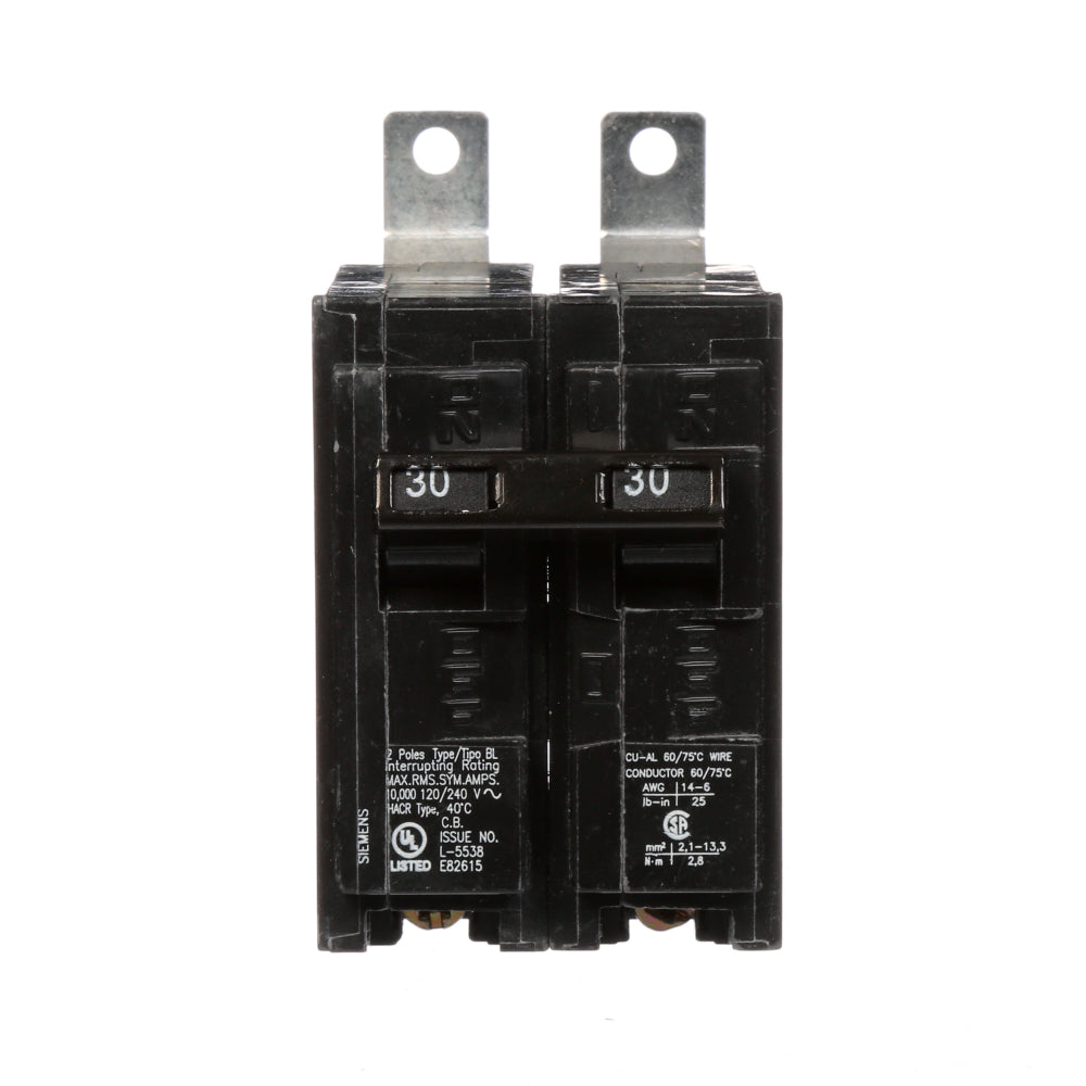 Siemens B230 Circuit Breaker | 120/240V 30A 2P 10kA@240V Bolt-on BL Series