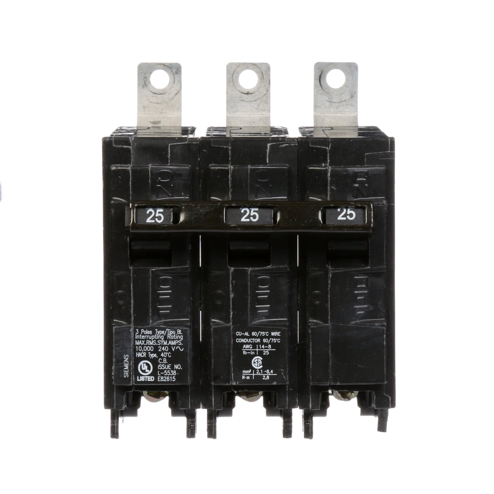B325 - SIemens Bolt-On 25 Amp 3 Pole Circuit Breaker - Essential Electric Supply