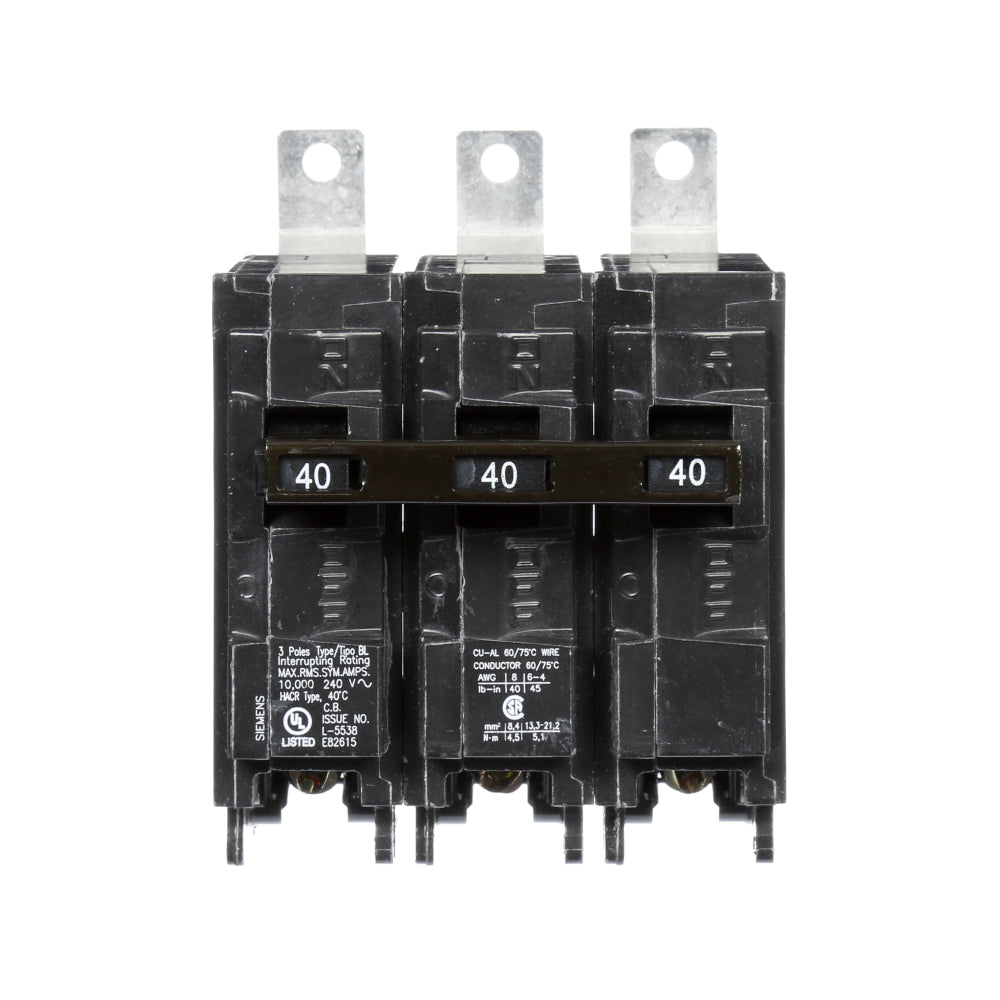 Siemens B340 Circuit Breaker | 240VAC 40A 3P 10kA@240V BL Series