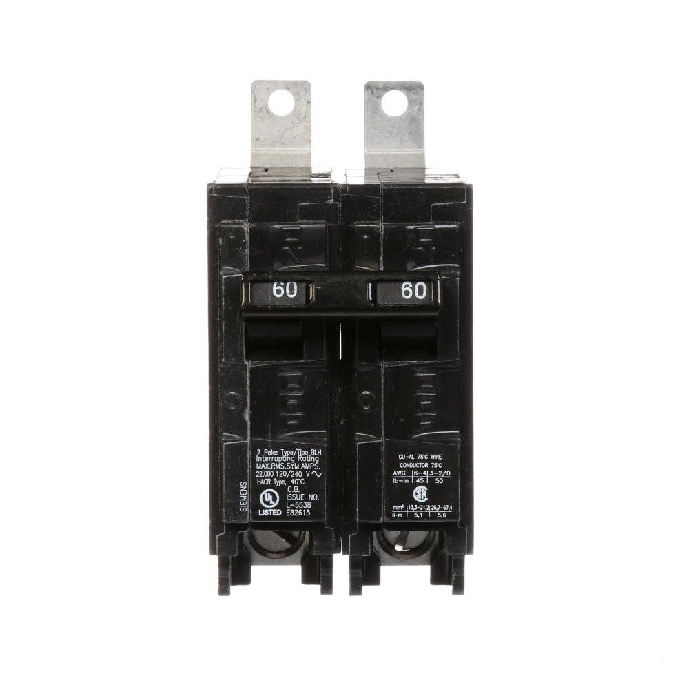 B260H - SIemens Bolt-On 60 Amp 2 Pole Circuit Breaker - Essential Electric Supply