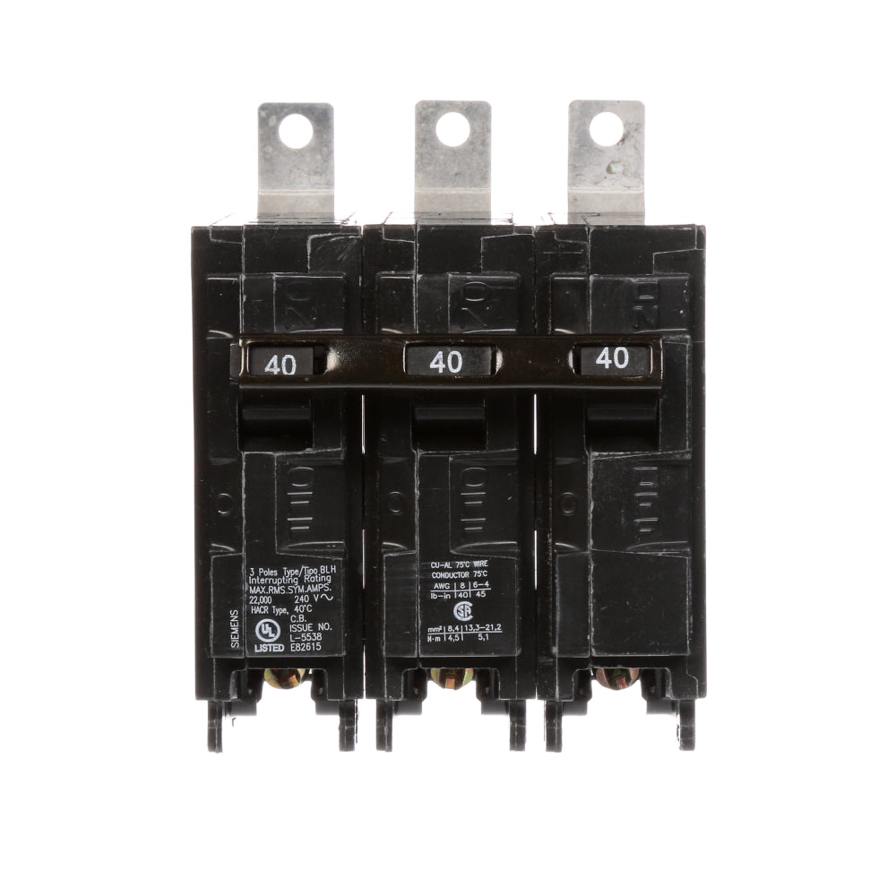 B340H - SIemens Bolt-On 40 Amp 3 Pole Circuit Breaker - Essential Electric Supply