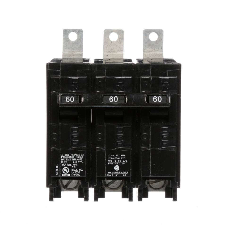 B360H - SIemens Bolt-On 60 Amp 3 Pole Circuit Breaker - Essential Electric Supply