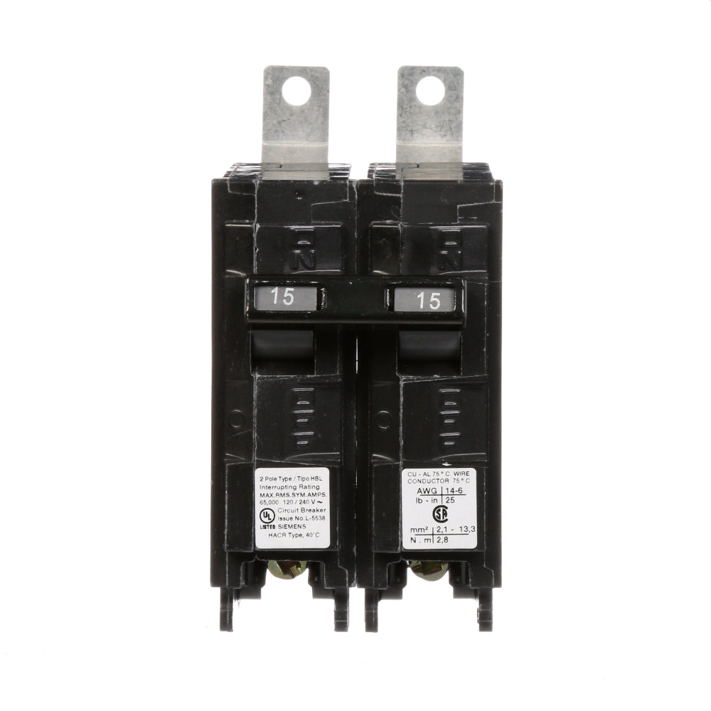 B215HH - SIemens Bolt-On 15 Amp 2 Pole Circuit Breaker - Essential Electric Supply