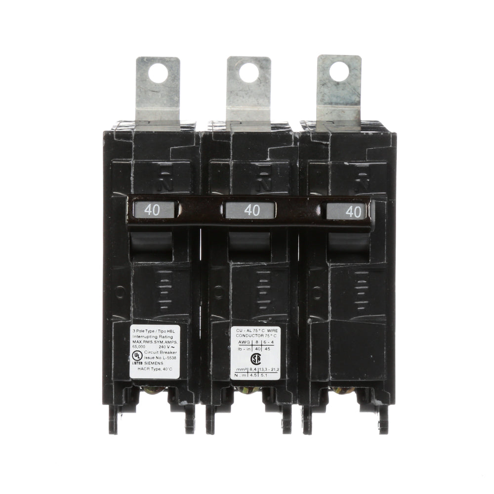 B340HH - SIemens Bolt-On 40 Amp 3 Pole Circuit Breaker - Essential Electric Supply