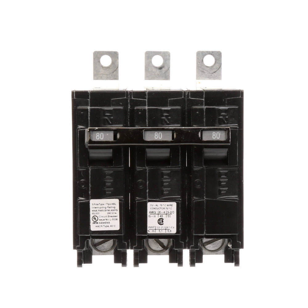 B380HH - SIemens Bolt-On 80 Amp 3 Pole Circuit Breaker - Essential Electric Supply