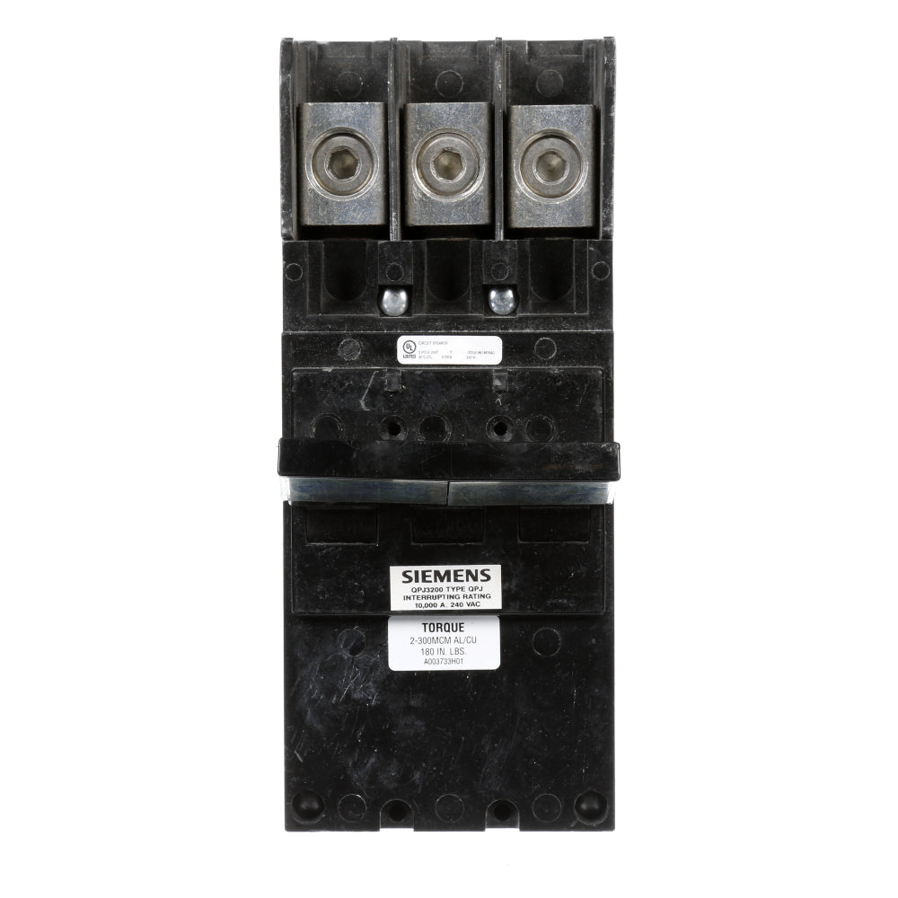 Siemens QPJ3200 Circuit Breaker | 240V 200A 3P 10kA@240V Bolt-On Q Series