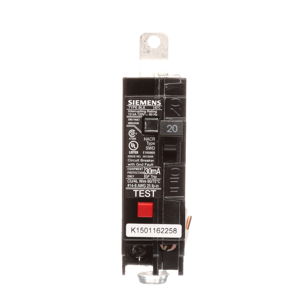 BE120 - SIemens Bolt-On 20 Amp 1 Pole Circuit Breaker - Essential Electric Supply