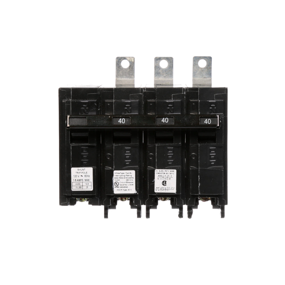 B34000S01 - SIemens Bolt-On 40 Amp 3 Pole Circuit Breaker - Essential Electric Supply