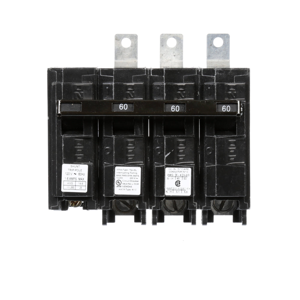 B36000S01 - SIemens Bolt-On 60 Amp 3 Pole Circuit Breaker - Essential Electric Supply