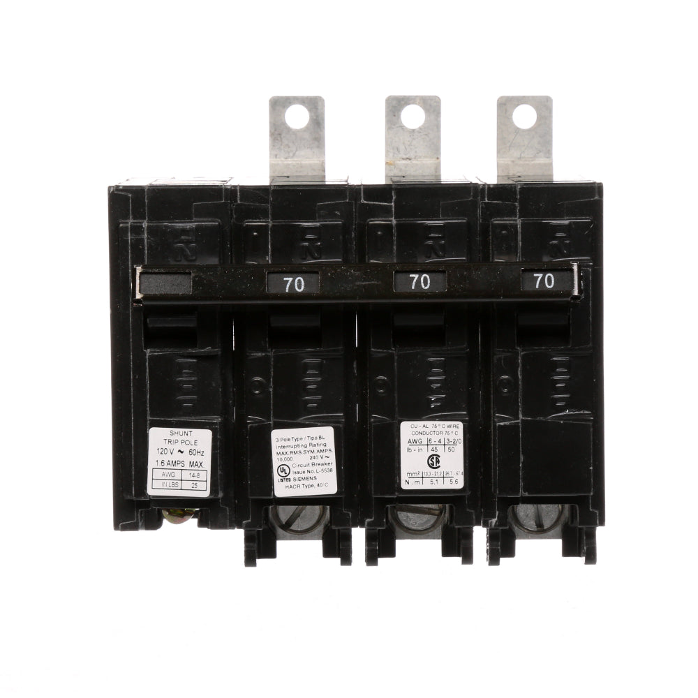 B37000S01 - SIemens Bolt-On 70 Amp 3 Pole Circuit Breaker - Essential Electric Supply