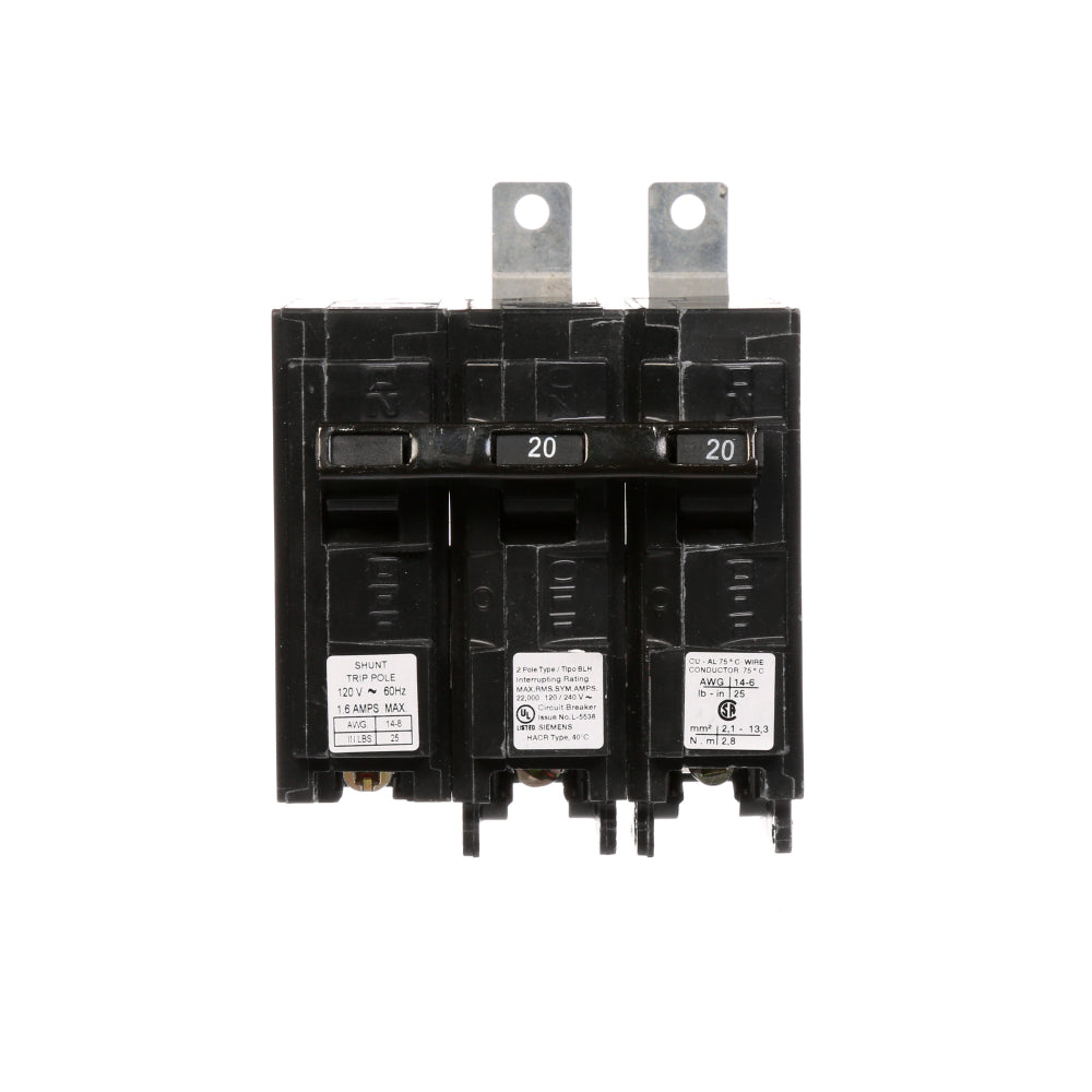 B220H00S01 Siemens Molded Case Circuit Breaker BL Series 20A 240V - Essential Electric Supply
