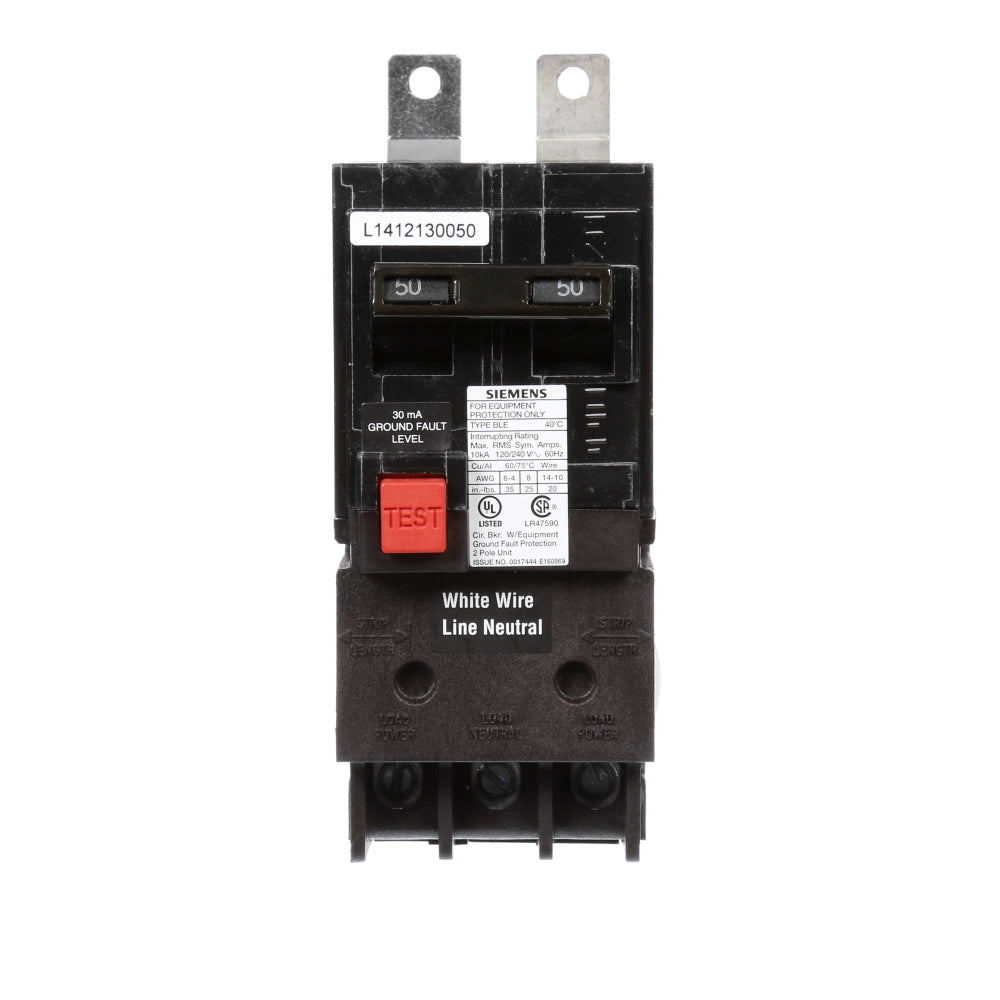 BE250 - SIemens Bolt-On 50 Amp 2 Pole Circuit Breaker - Essential Electric Supply