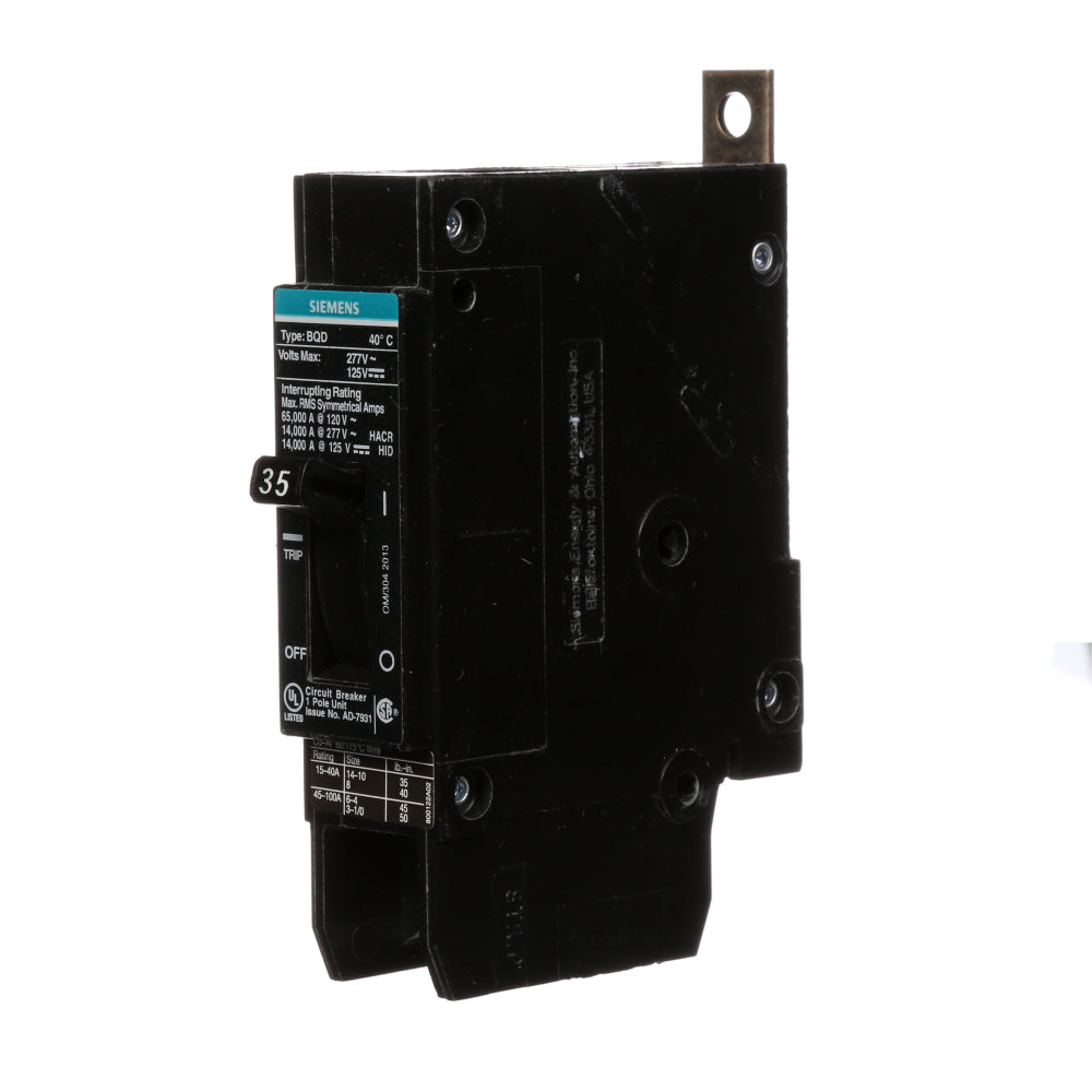 BQD135 - SIemens Bolt-On 35 Amp 1 Pole Circuit Breaker - Essential Electric Supply
