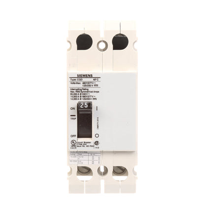 CQD225 - SIemens Feed-Thru 25 Amp 2 Pole Circuit Breaker - Essential Electric Supply