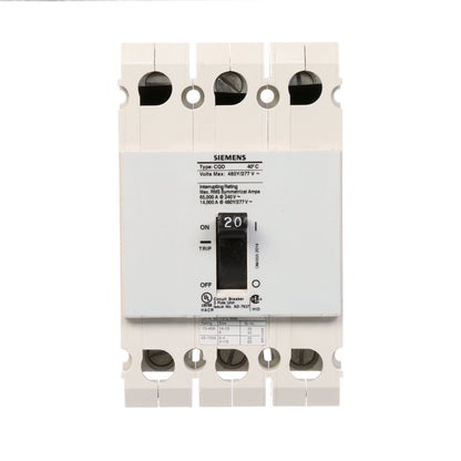 CQD320 - SIemens Feed-Thru 20 Amp 3 Pole Circuit Breaker - Essential Electric Supply