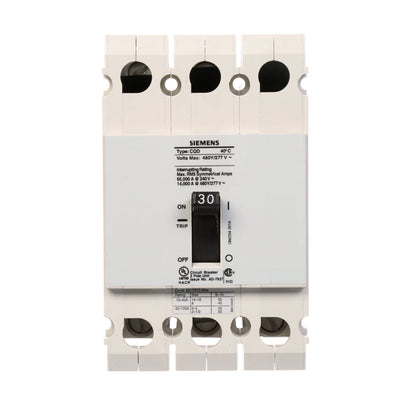 CQD330 - SIemens Feed-Thru 30 Amp 3 Pole Circuit Breaker - Essential Electric Supply